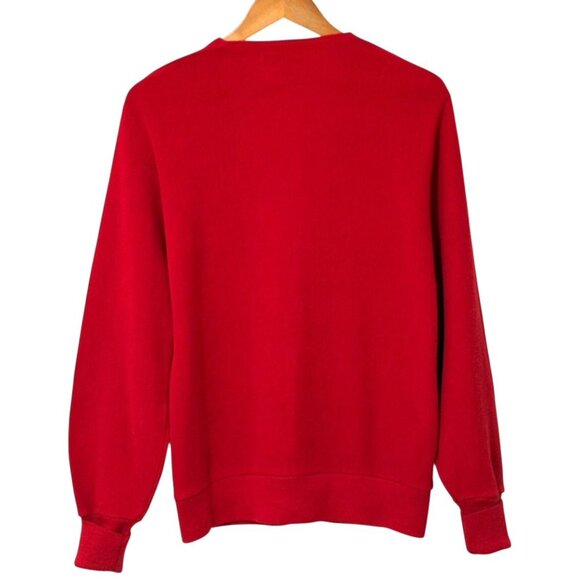 Vintage Christian Dior Men's Cardigan V-Neck Acrylic Red Retro Designer Size L - Picture 4 of 10